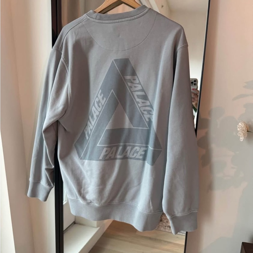 PALACE Spray Tri-Ferg Crew - Hazy Blue - M